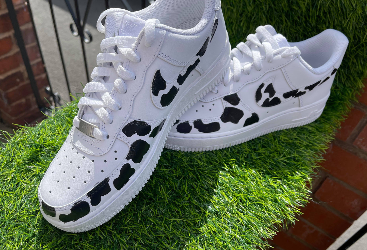 Customised AF1 Cow Print - bluebeecustoms