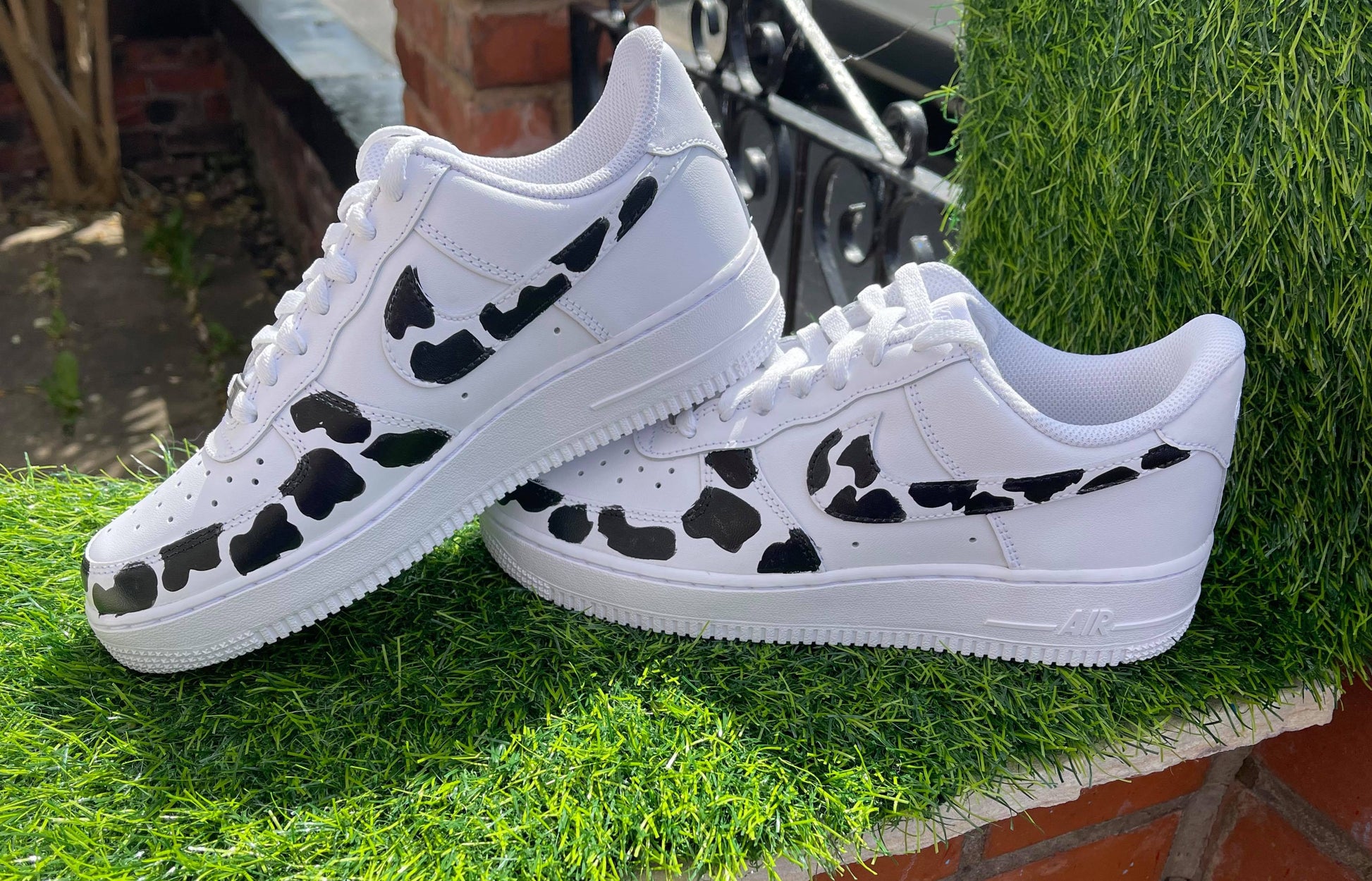 Customised AF1 Cow Print - bluebeecustoms