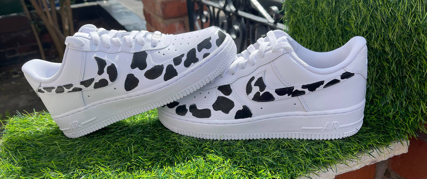 Customised AF1 Cow Print - bluebeecustoms