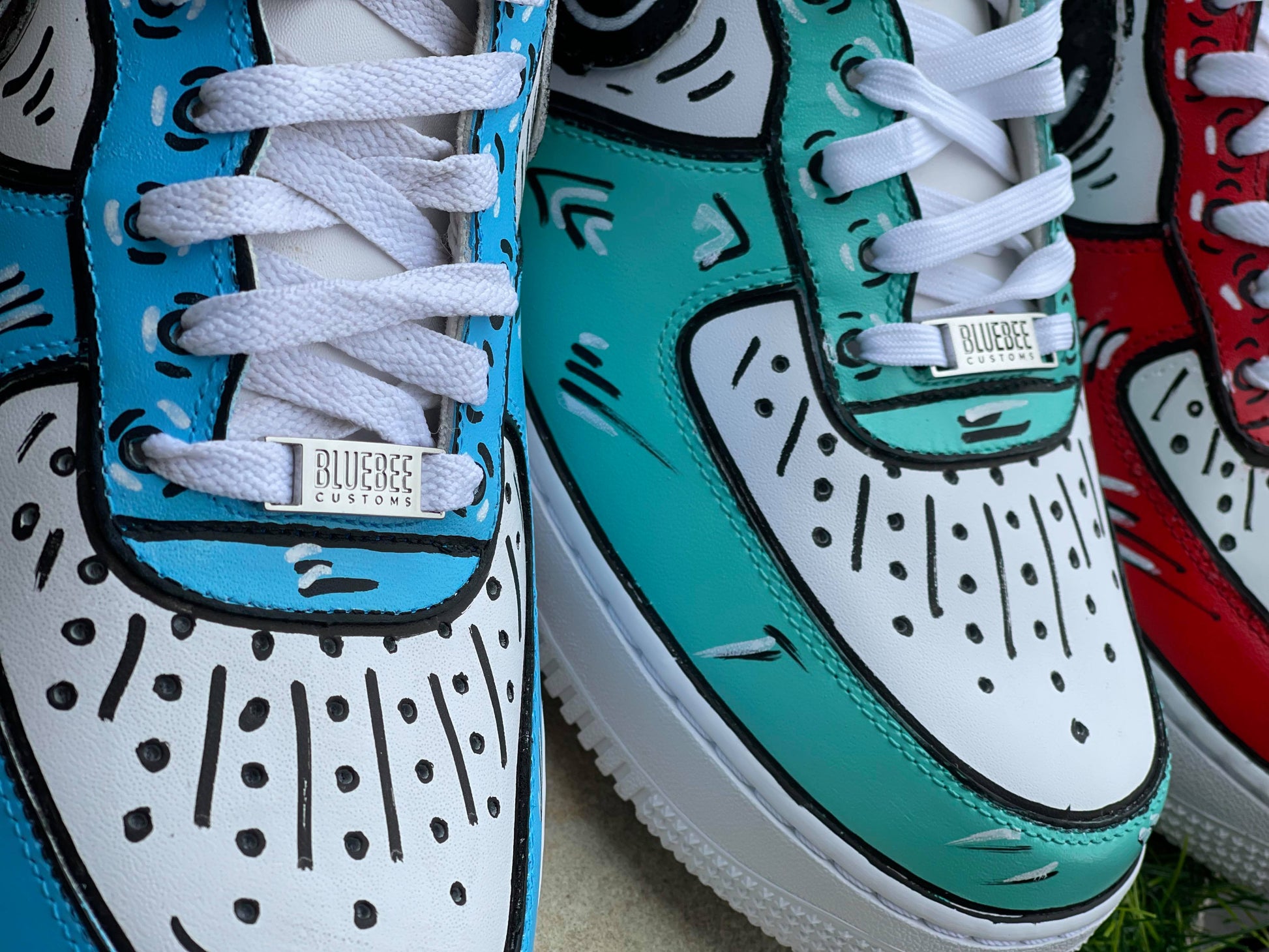 Customised Cartoon AF1's - bluebeecustoms