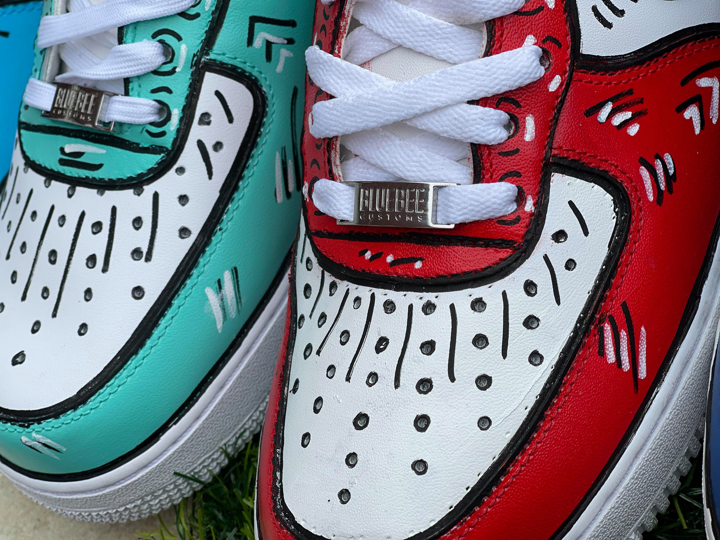 Customised Cartoon AF1's - bluebeecustoms