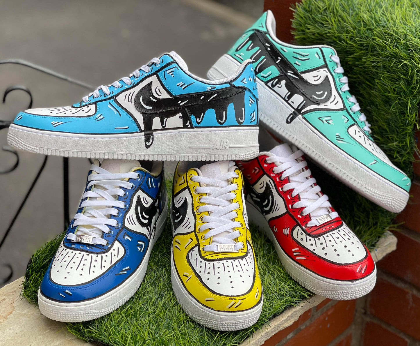 Customised Cartoon AF1's - bluebeecustoms