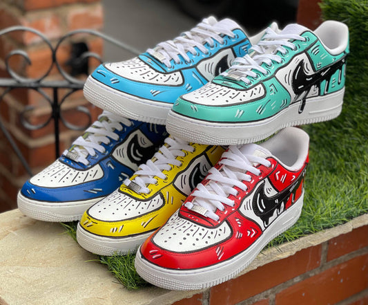 Customised Cartoon AF1's - bluebeecustoms