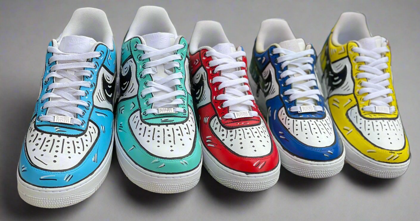 Customised Cartoon AF1's - bluebeecustoms