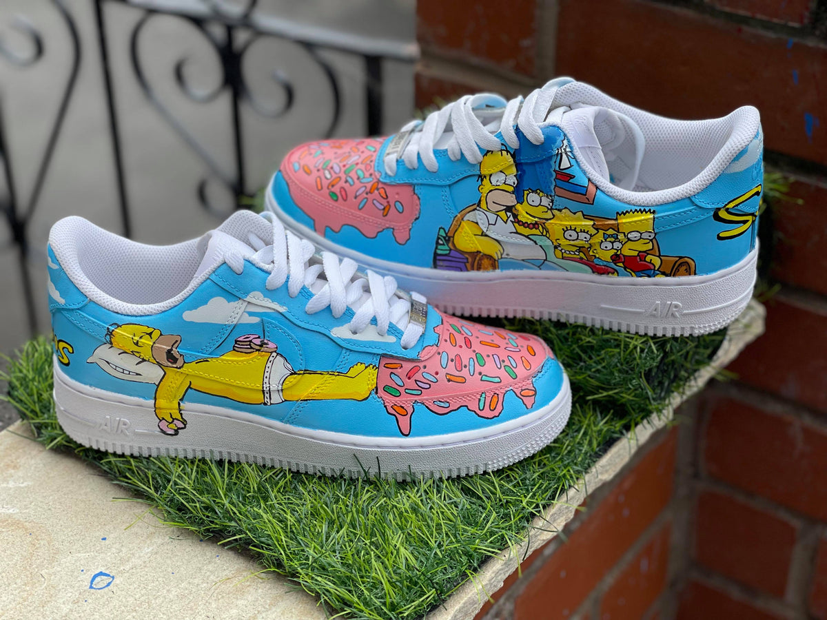 Customised AF1 Simpsons bluebeecustoms