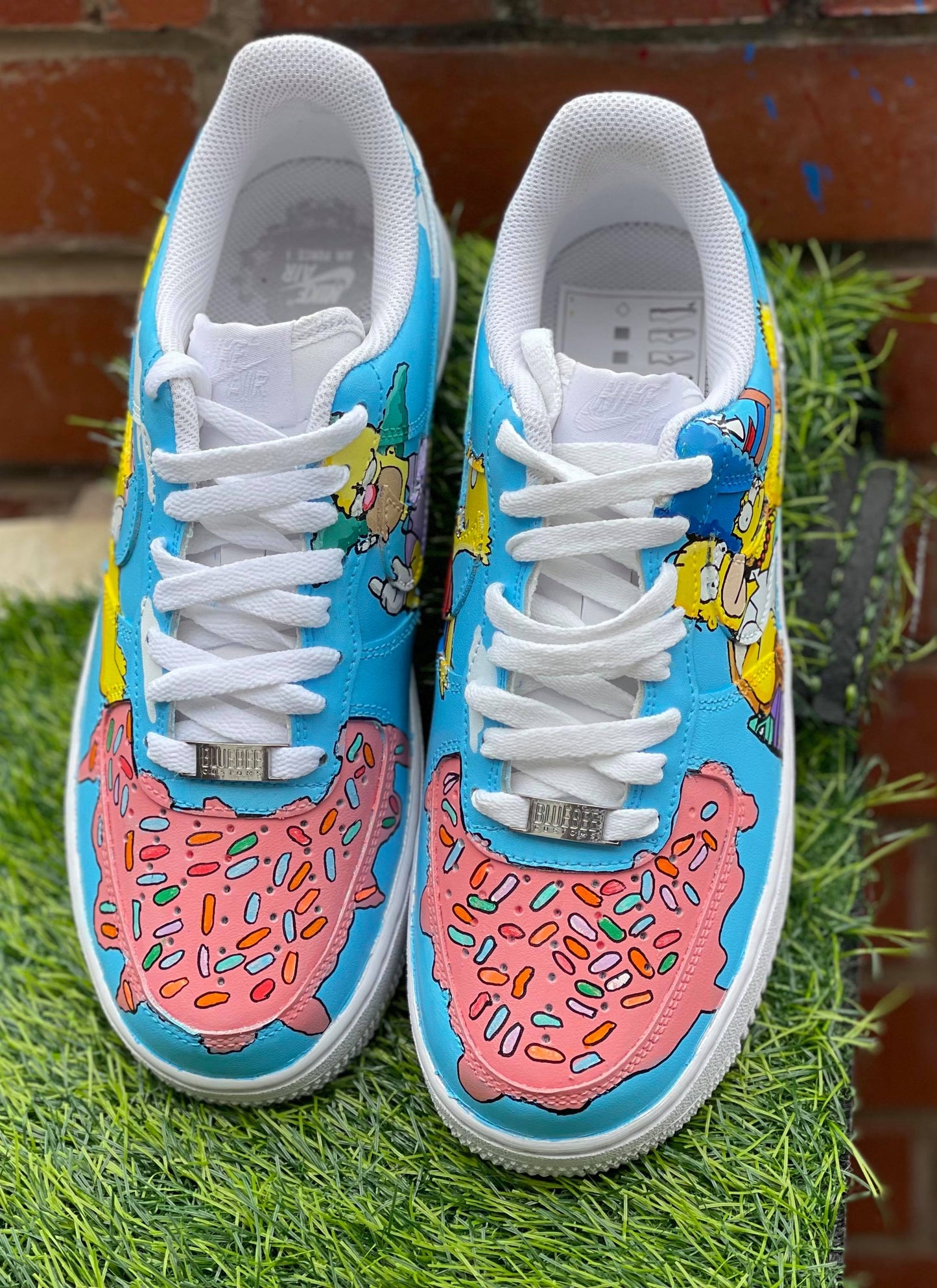 Customised AF1- Simpsons - bluebeecustoms