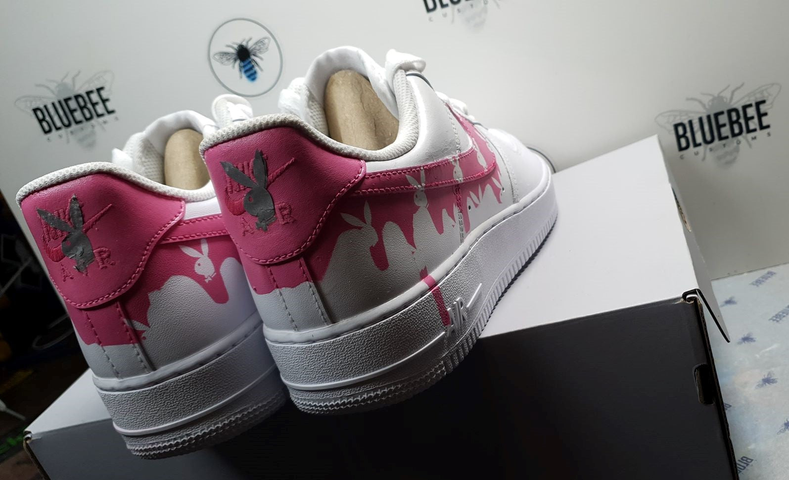 Custom Air force 1 Pink Drip - bluebeecustoms