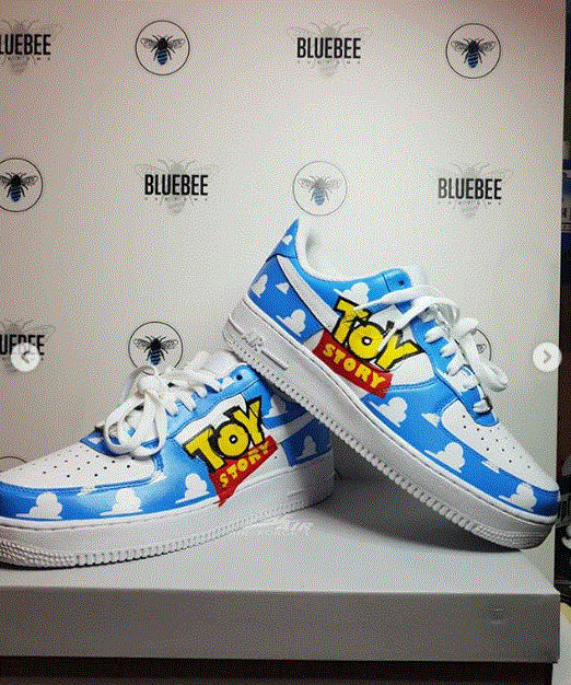 Toy Story Clouds AF1 Custom Blue Bee Sneaker Care Customs