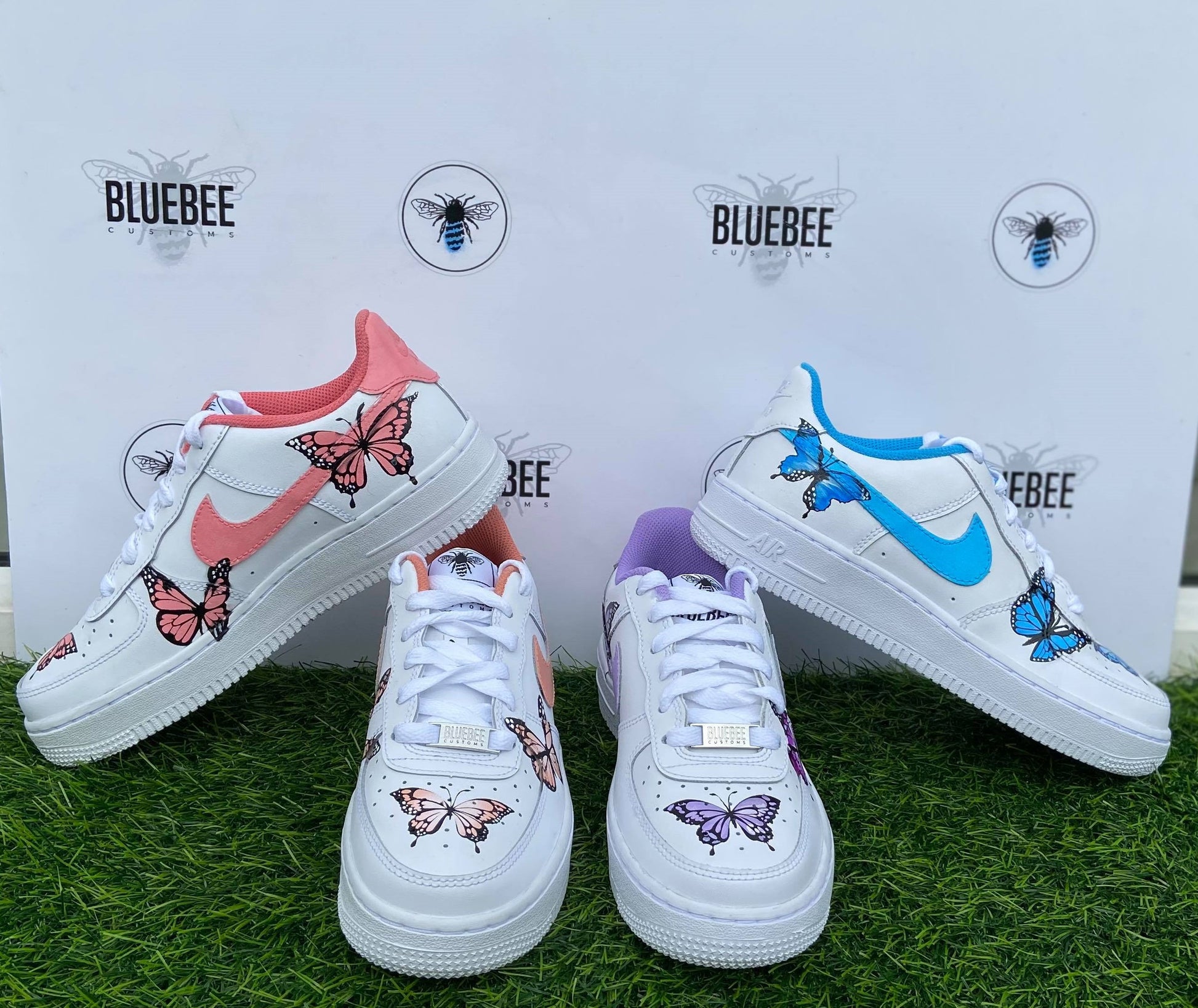 Hand-painted Butterflies - bluebeecustoms