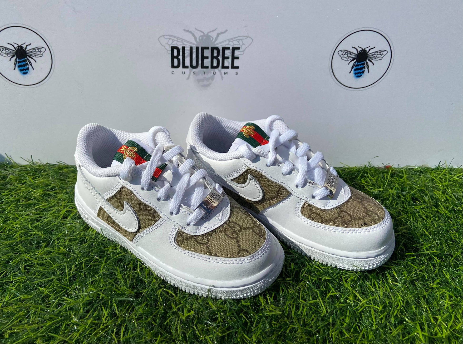 Younger  Kids Customised AF1 GG - bluebeecustoms