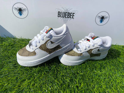 Younger  Kids Customised AF1 GG - bluebeecustoms