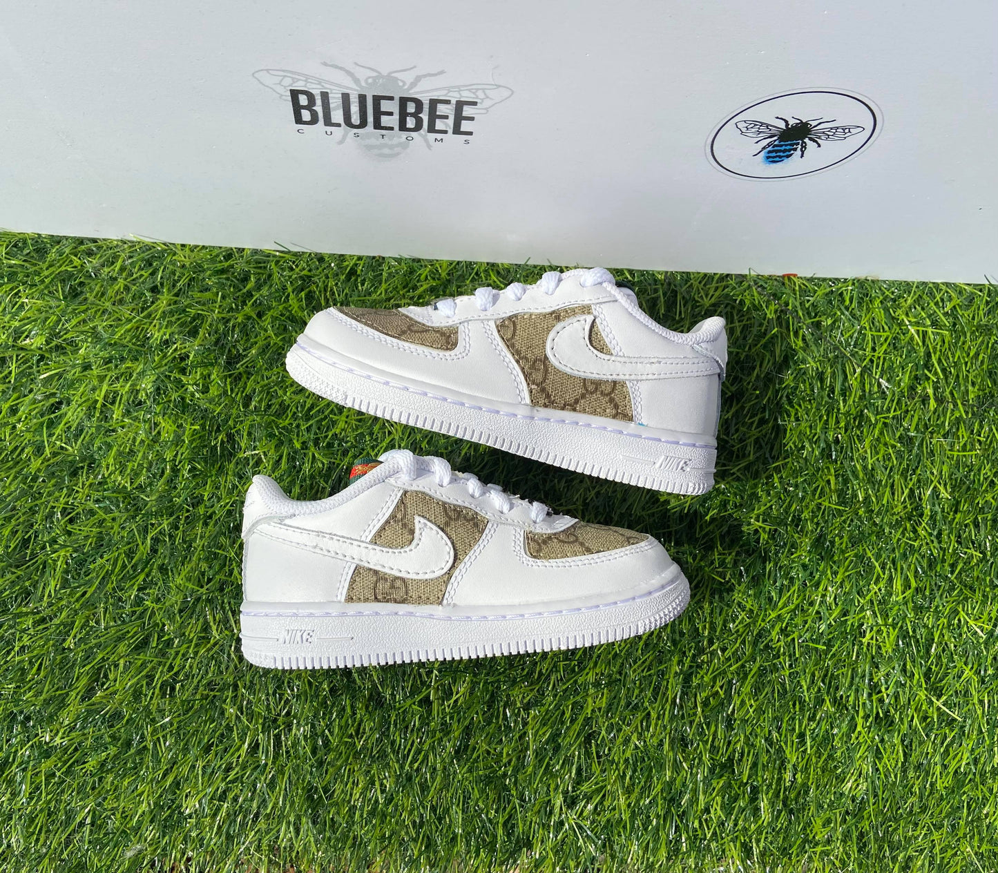 Younger  Kids Customised AF1 GG - bluebeecustoms