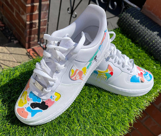Pre-Made- Nike AF1 Bape- UK 6 - bluebeecustoms