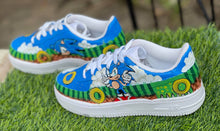 Cargar imagen en el visor de la galería, Sonic Custom Air Force 1 Kids - bluebeecustoms