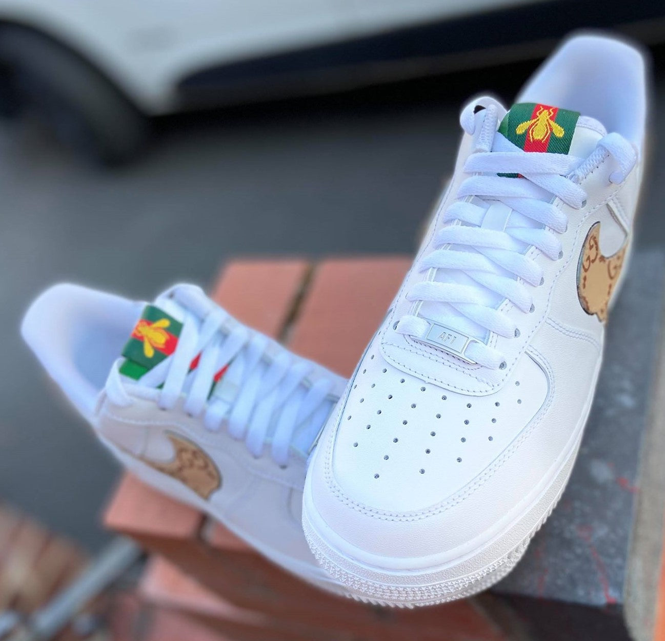 Custom Air Force 1s - bluebeecustoms