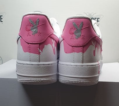 Custom Air force 1 Pink Drip - bluebeecustoms