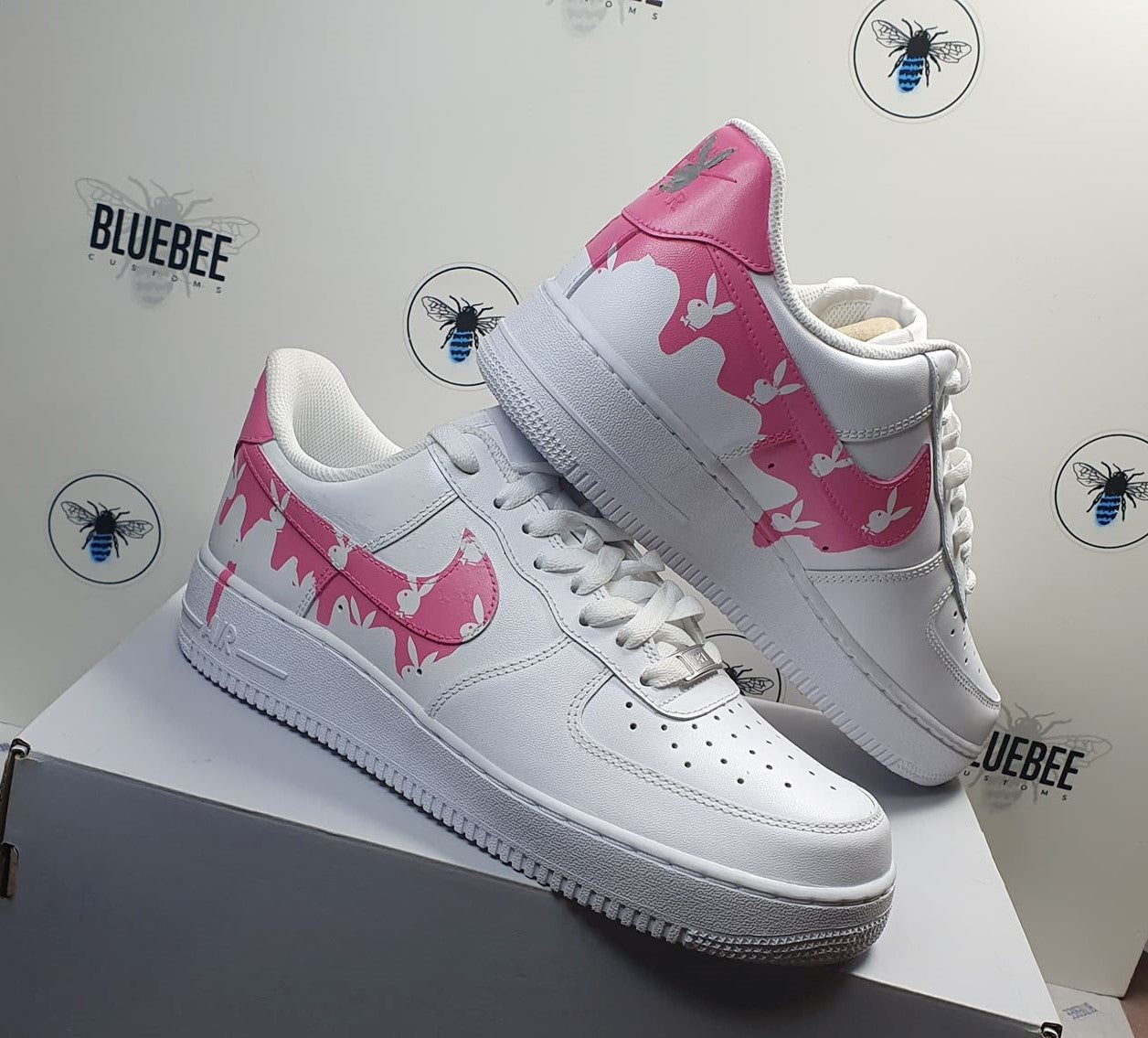 Custom Air force 1 Pink Drip - bluebeecustoms