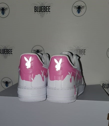 Custom Air force 1 Pink Drip - bluebeecustoms