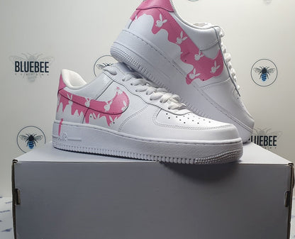 Custom Air force 1 Pink Drip - bluebeecustoms