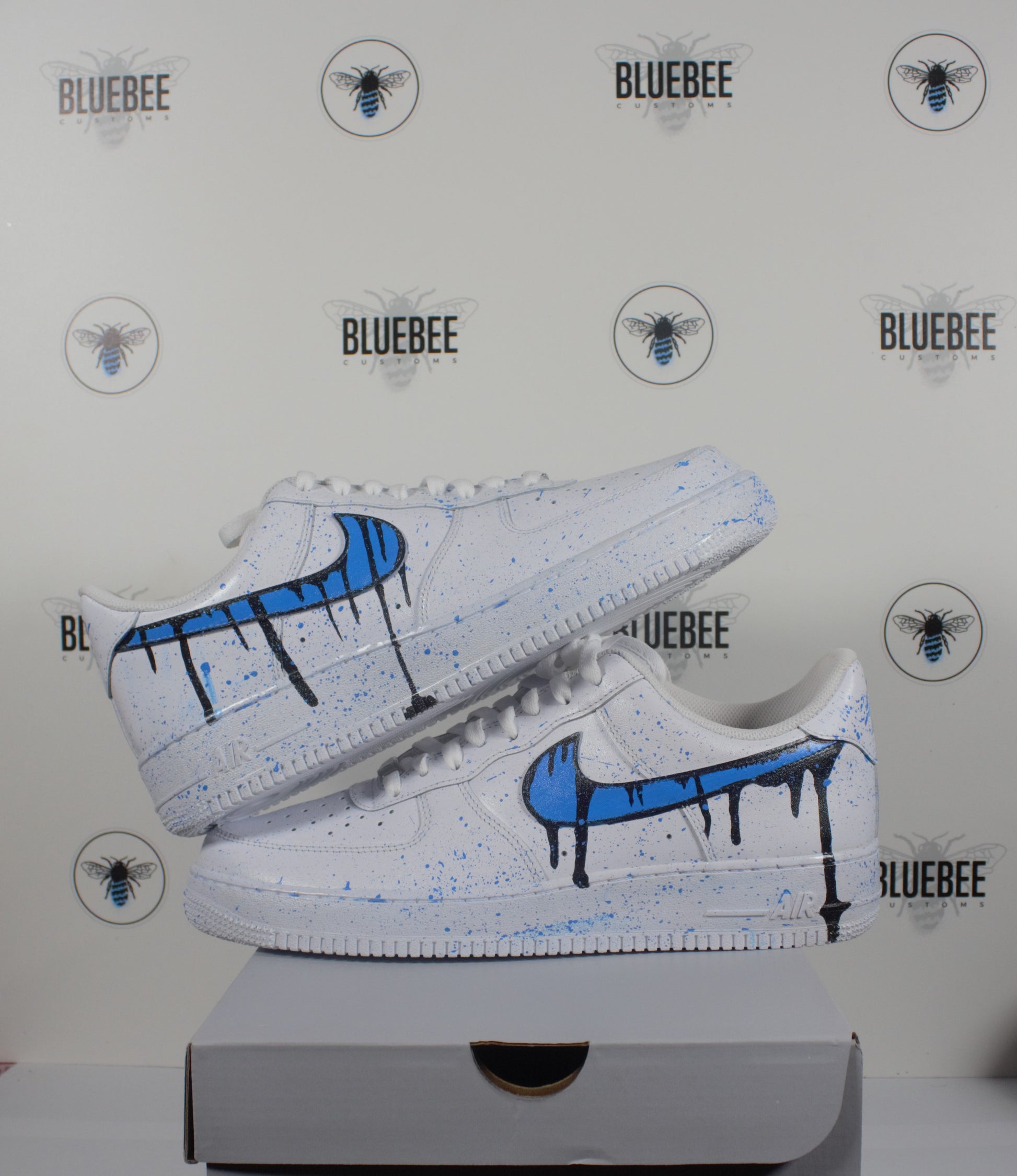 Custom Air Force 1 Splash - bluebeecustoms