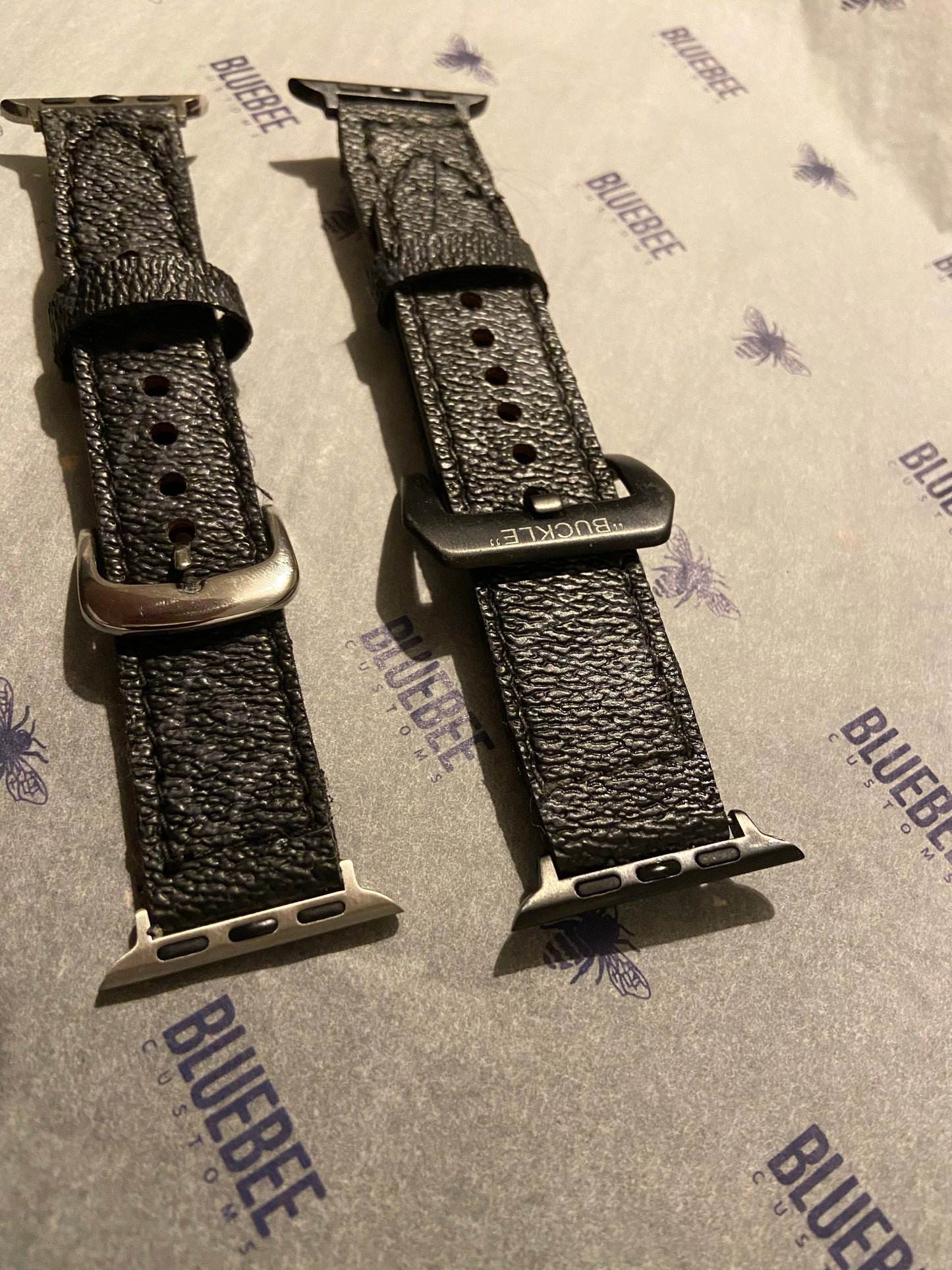 Smart watch custom strap - bluebeecustoms