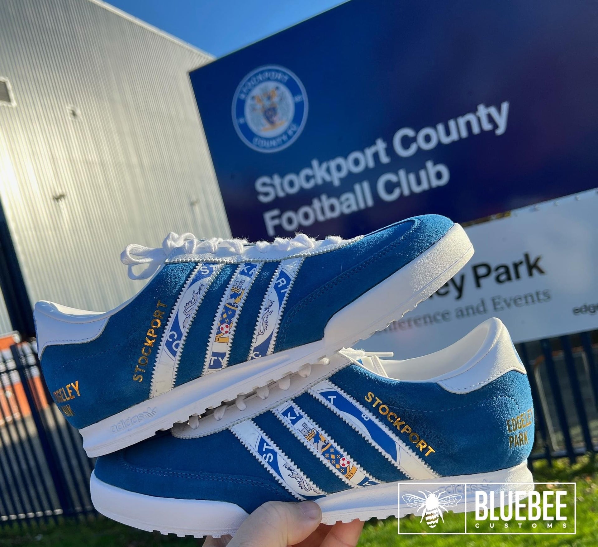 SCFC Adidas Custom – Blue Bee Sneaker Care Customs