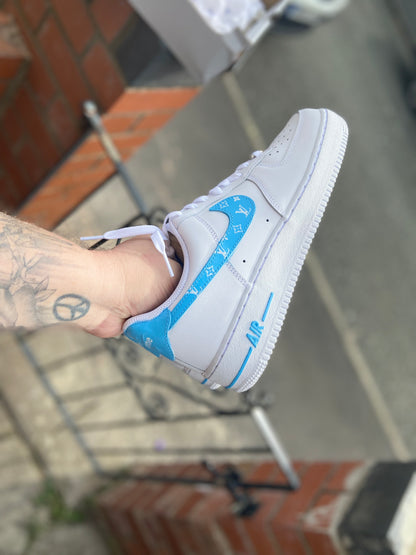 Baby blue LV swoosh - bluebeecustoms