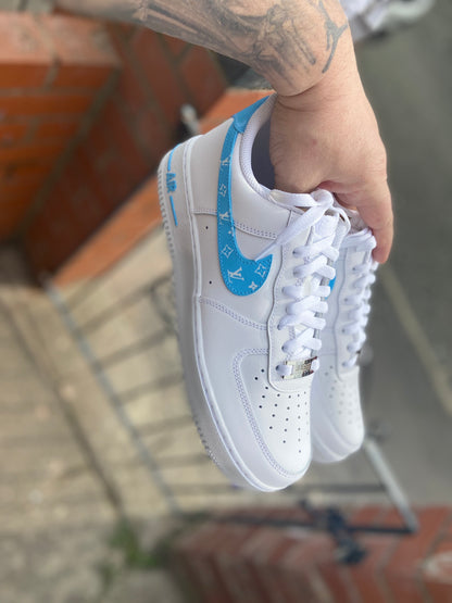 Baby blue LV swoosh - bluebeecustoms