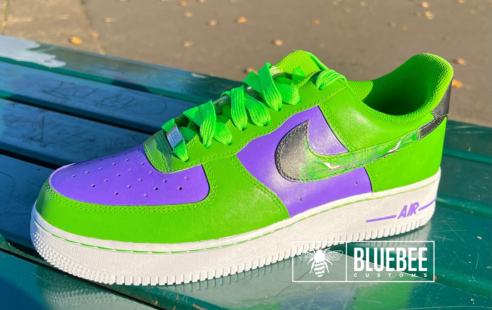 Hulk avengers custom Air Force 1 - bluebeecustoms