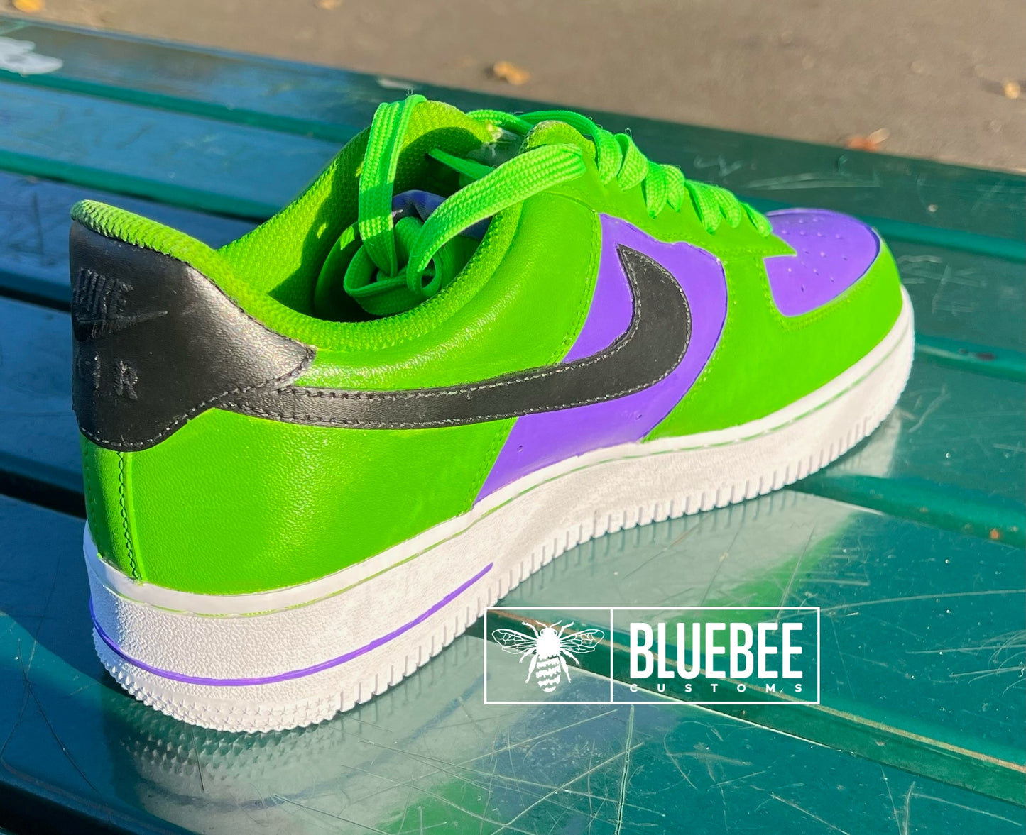 Hulk avengers custom Air Force 1 - bluebeecustoms